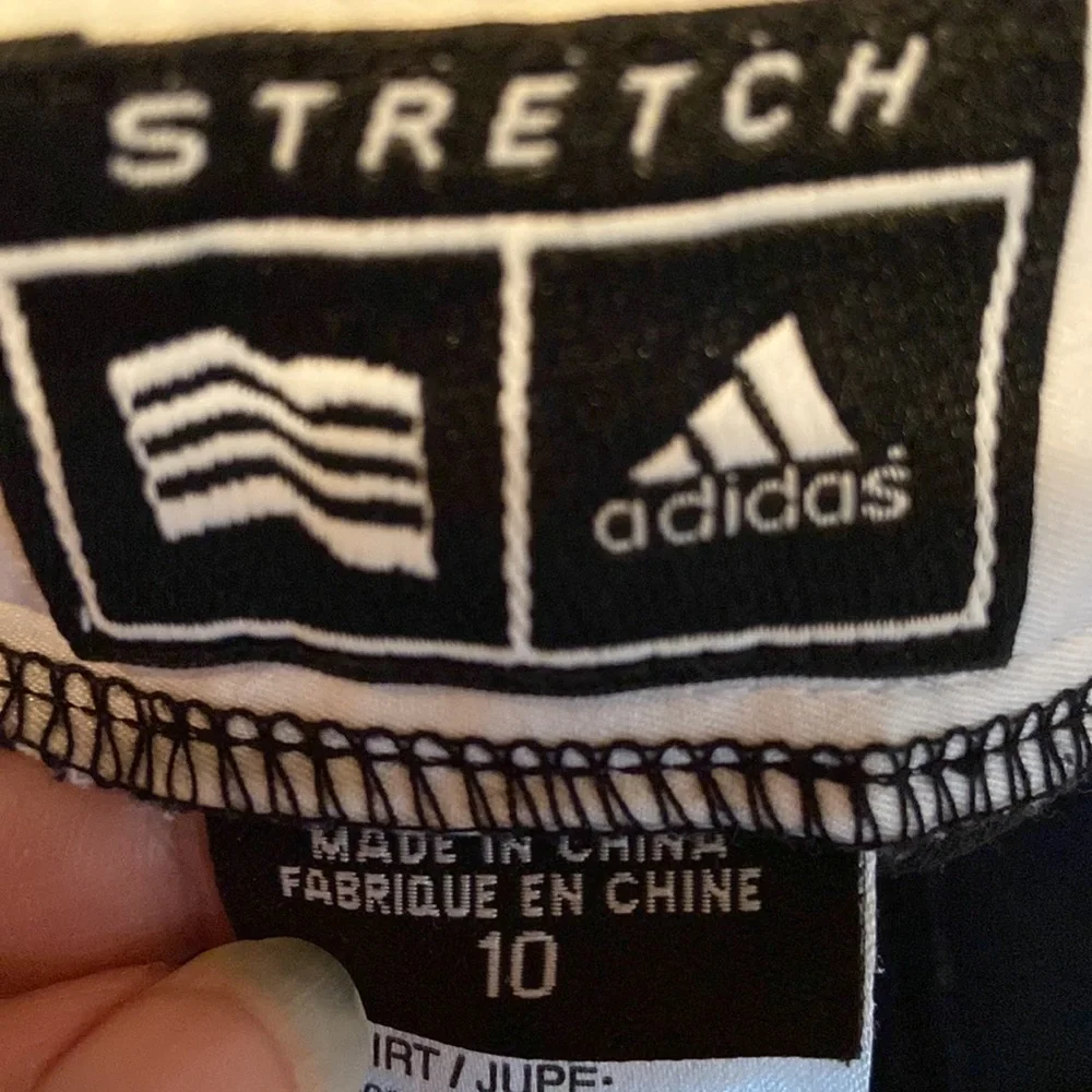 Adidas Skort Skirt With Shorts Attached Stretch Black White 10 - Picture 5 of 7